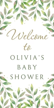 Soft Leaves Welcome Baby Shower