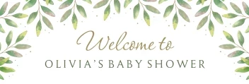 Soft Leaves Welcome Baby Shower