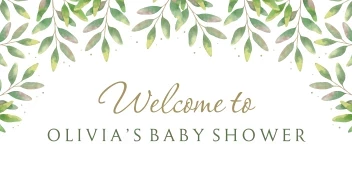 Soft Leaves Welcome Baby Shower
