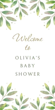 Soft Leaves Welcome Baby Shower