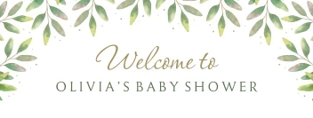 Soft Leaves Welcome Baby Shower