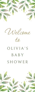 Soft Leaves Welcome Baby Shower