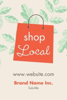 Shop Local Green Leaves