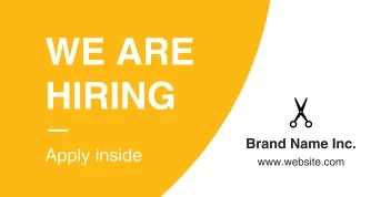 We Are Hiring Bright and Bold Banner