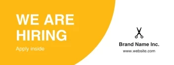 We Are Hiring Bright and Bold Banner