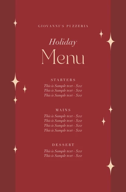 Holiday Menu