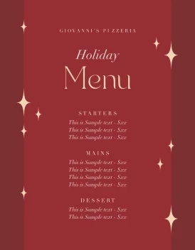 Holiday Menu