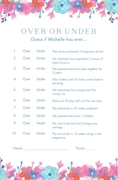 Floral Frame Baby Shower