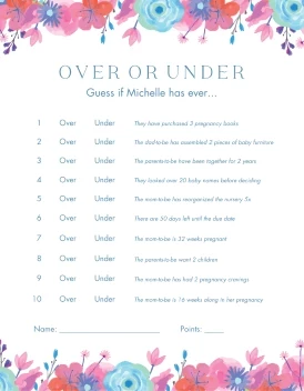 Floral Frame Baby Shower