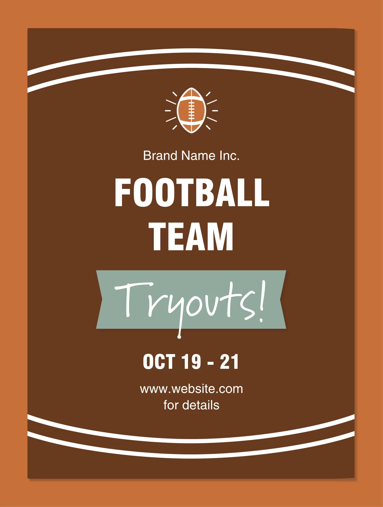 Football Team Tryouts