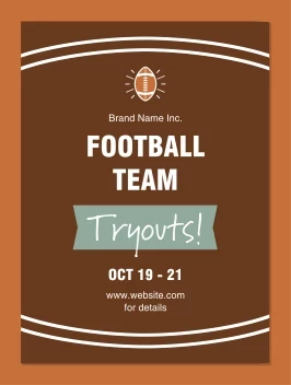 Football Team Tryouts