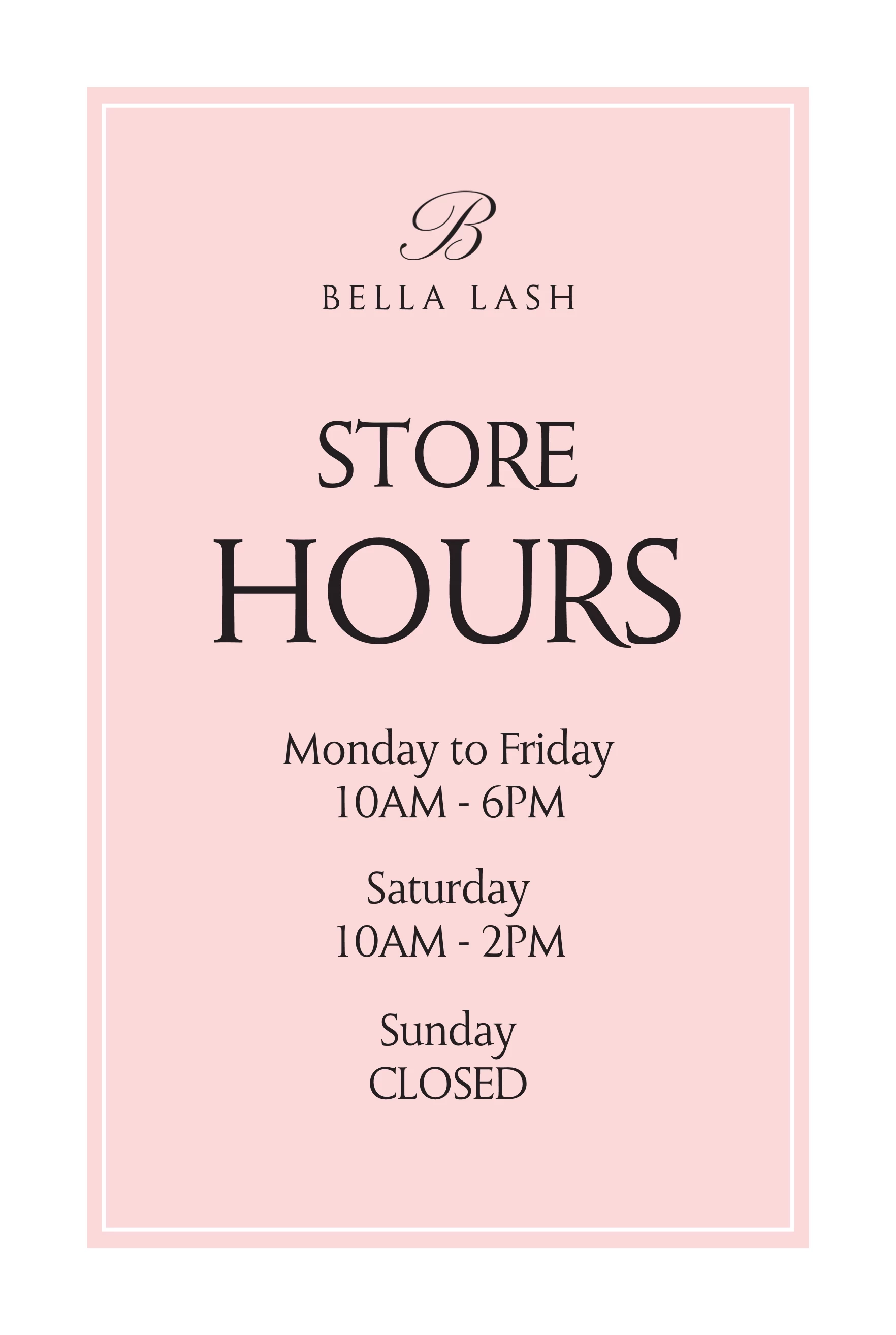 Simple Line Store Hours