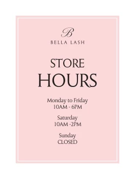 Simple Line Store Hours