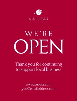 We're Open Simple Store