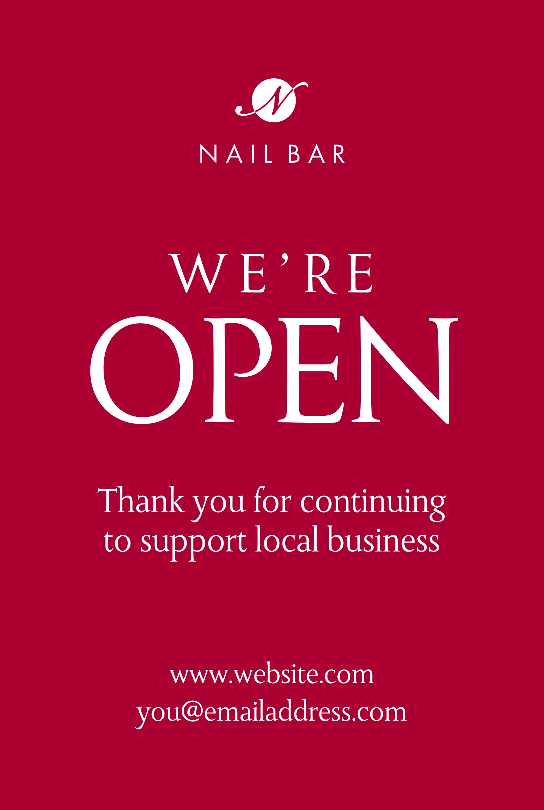 We're Open Simple Store
