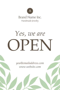 Yes We Are Open Leaves