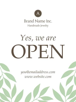 Yes We Are Open Leaves