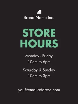 Modern Store Hours