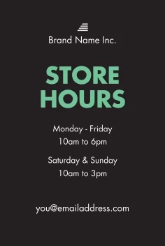 Modern Store Hours