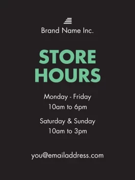 Modern Store Hours