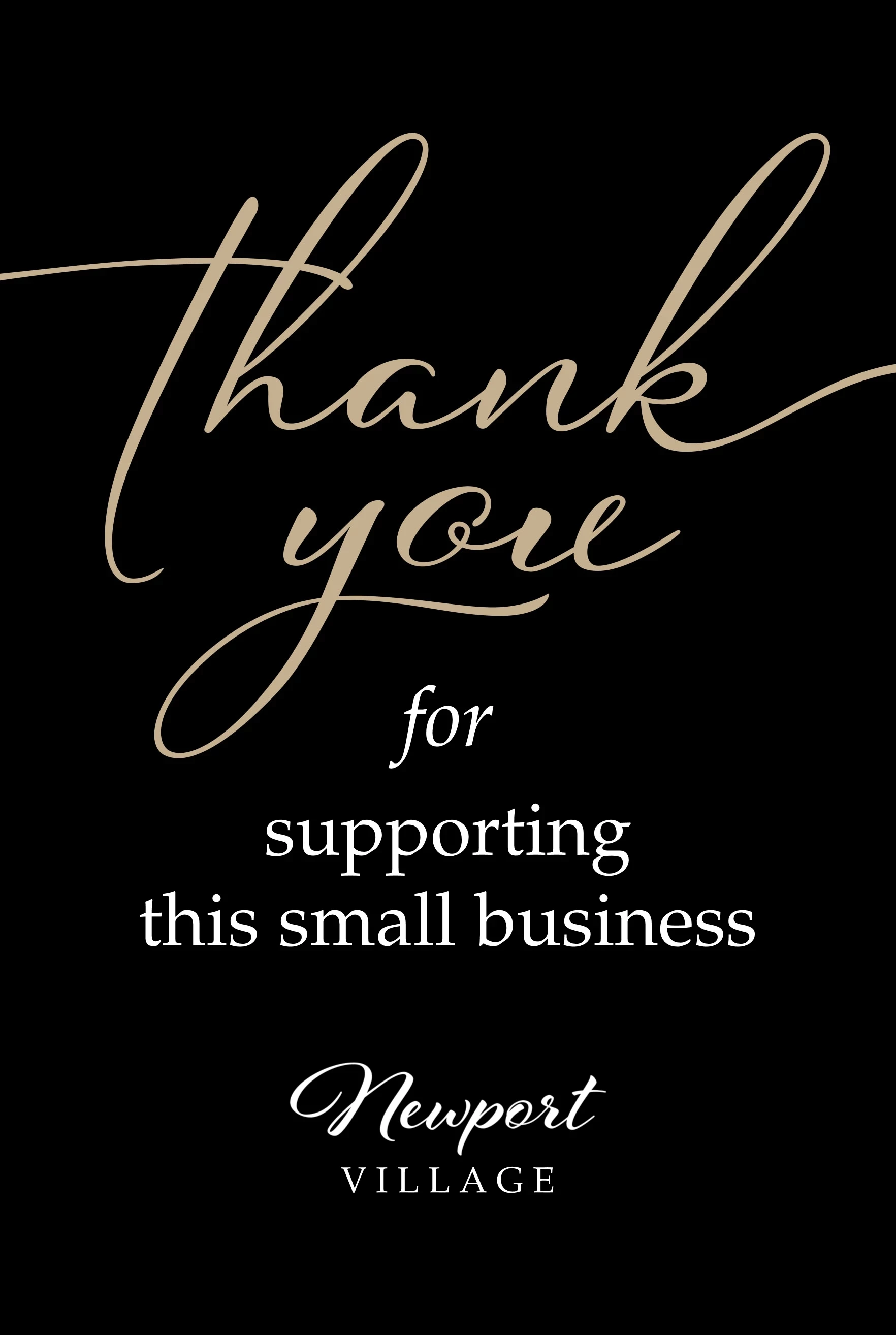 Thank You Supporting Small Business