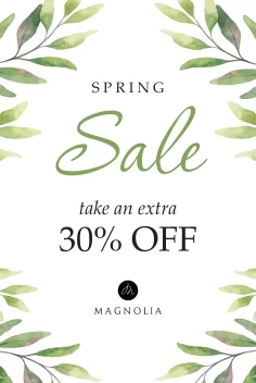 Spring Sale Watercolor Leaves