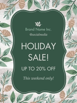 Holiday Leaves Outdoor Sign