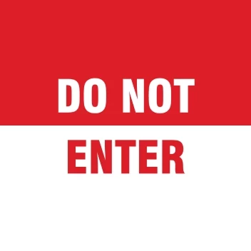 Do Not Enter Decal