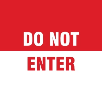 Do Not Enter Decal