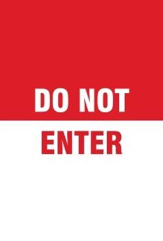 Do Not Enter Decal