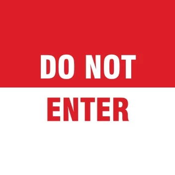 Do Not Enter Decal