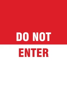 Do Not Enter Decal