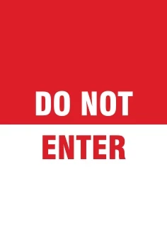 Do Not Enter Decal