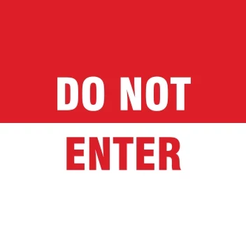 Do Not Enter Decal