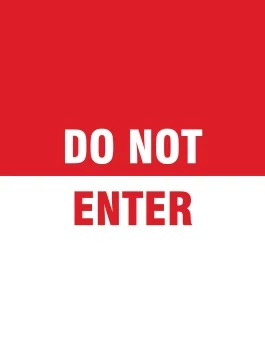 Do Not Enter Decal