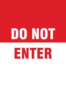 Do Not Enter Decal