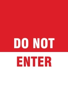 Do Not Enter Decal