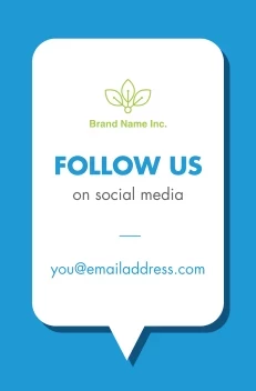 Follow Us Speech Bubble