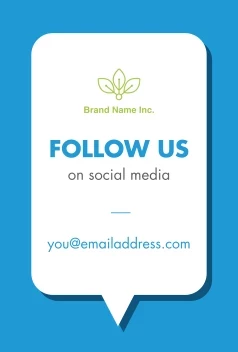 Follow Us Speech Bubble