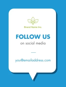 Follow Us Speech Bubble