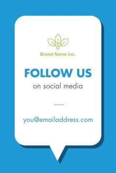 Follow Us Speech Bubble