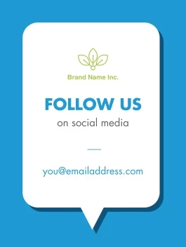 Follow Us Speech Bubble