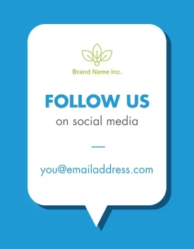 Follow Us Speech Bubble