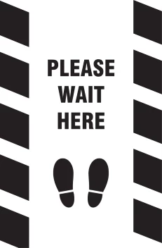 Please Wait Here Decal