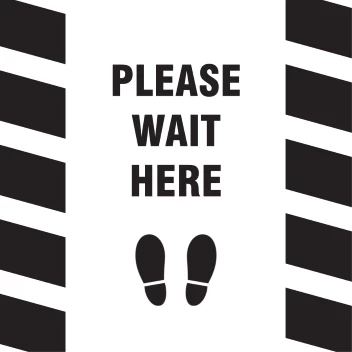 Please Wait Here Decal