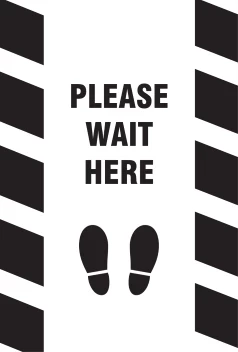 Please Wait Here Decal