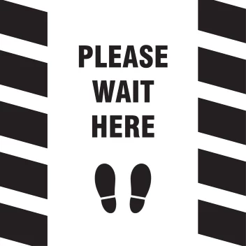 Please Wait Here Decal