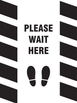 Please Wait Here Decal
