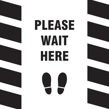 Please Wait Here Decal