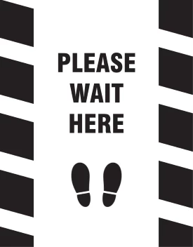 Please Wait Here Decal